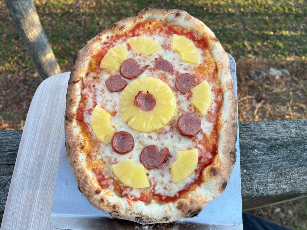 Pineapple Pizza made with the Expert Grill Pizza Oven